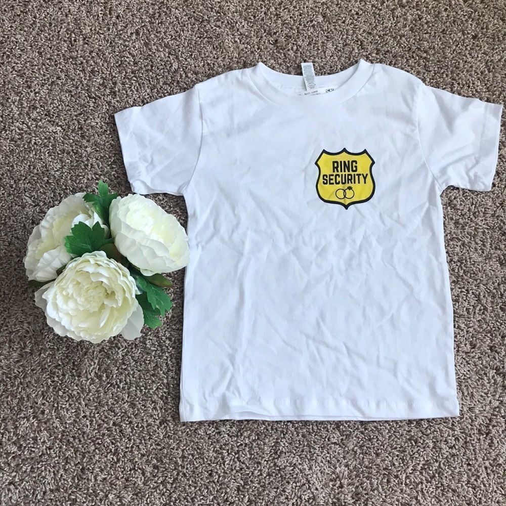 BRAND NEW Ring Bearer Ring Security White Tshirt!